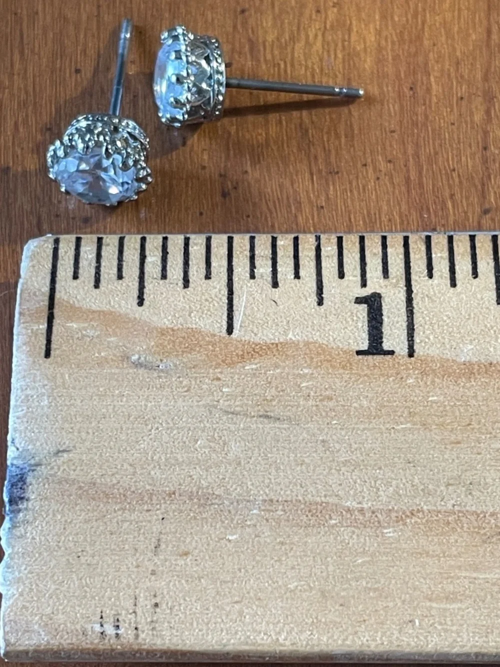 Vintage Avon Sterling Silver Filigree Earrings with Cubic Zirconia